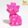 Brying toy "cat" for dogs, 10 cm, pink