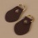 The loop is sewn for a bag, with a half -ring, steam, 7.5 × 4 cm, brown color/gold color