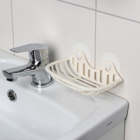 Soap dish on suction cups, 16 × 10 × 6 cm, color mix-4