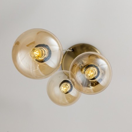Suspended lamp Citilux "Tommy" CL102033, 33x33x35 cm, 3x40W, E14, brown color-4