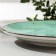 Porcelain plate flat dots menta, d = 20 cm, turquoise color