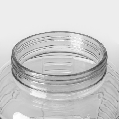 Glass jar with a hole for a water plant, 12 liters-2