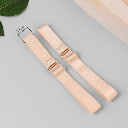 Textile straps, 2 cm, 34 cm, steam, beige color-2