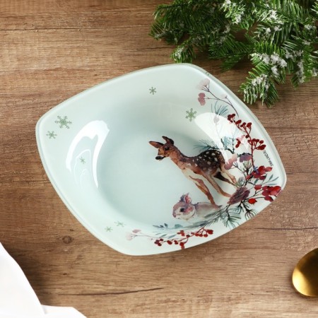 Deep plate "Forest animals", 20 cm-2