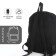 Young backpack from textiles on lightning, 4 pockets, black color