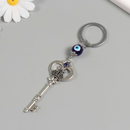 Keychain from the evil eye Metal "key with crown" 3x8.2 cm-1