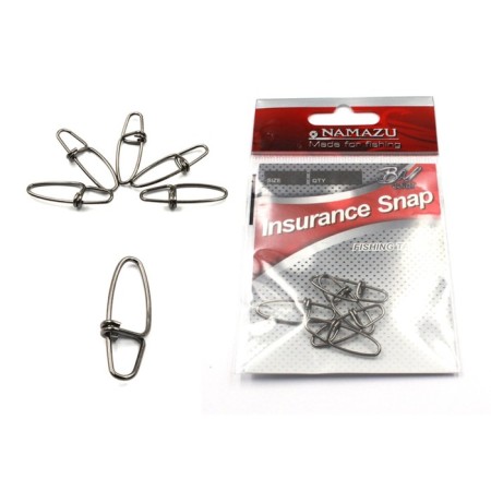 Carabiner Namazu Insurance Snap, BN color, p. 0, Test-9 kg, packaging 10 pcs.