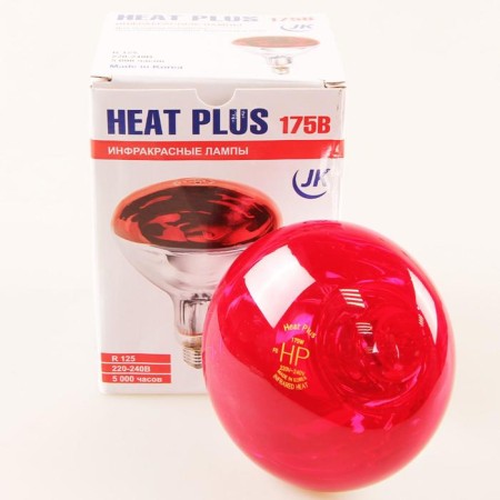 Infrared lamp, 175 b, e27, R125, hardened glass, red, jk lighting,-1