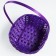 Set of wicker baskets, D19x9/32 cm, d22x9.5/34 cm, d25x10/36 cm, 3pcs, purple, bamboo