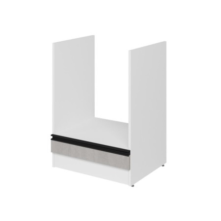 Floor cabinet under the oven, 600x480x820, white/light concrete/anthracite