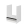 Floor cabinet under the oven, 600x480x820, white/light concrete/anthracite