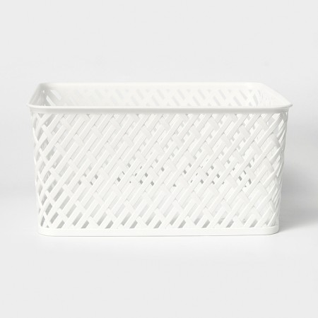 A basket for storage of an alternative "wicker", 35 × 29 × 17.5 cm, white color-2