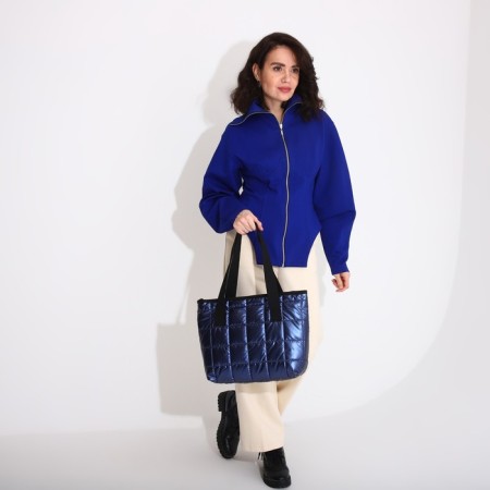 Zipper bag with lightning, blue color-5