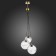Suspended EVOLUCE lamp. Sle103113-03. Satturo. 3x60 watts, E27, 30x30x120 cm, golden color