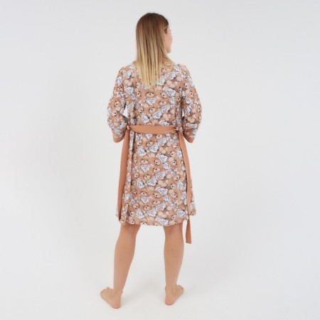 Female homemade set (robe/shirt), beige color, size 44-12