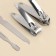 Manicure set, 6 items, in case, purple color