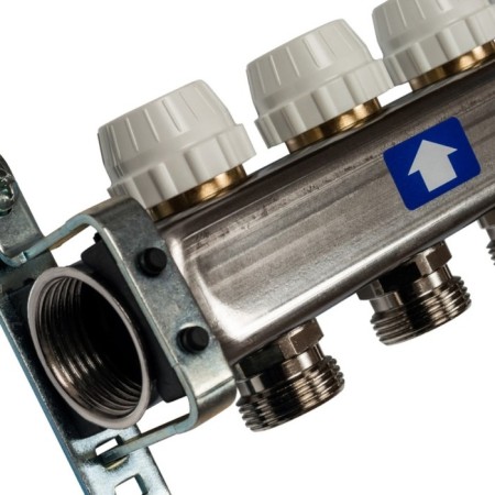 Collector Group Stout SMS-0932-000009, without flow meters, valve, 9 outputs, stainless steel. steel-2