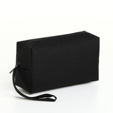 Cosmetic bag with lightning, black color