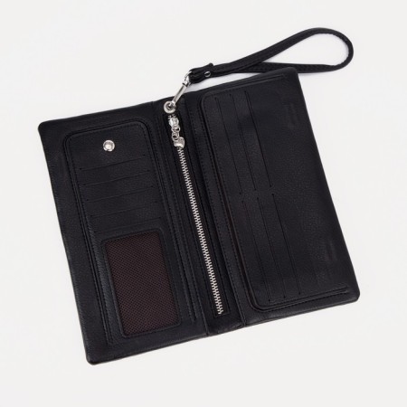 Women's wallet on magnets, black color-3