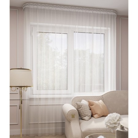 Tulle "Greek", size 300x260 cm, white color