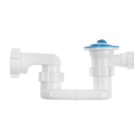 Siphon for the bathtub "Ani Plast" Varangian C6050, flat, 1 1/2 "x 40, with release and overflow-2