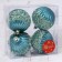 Set of balls plastic D-8 cm, 4 pcs "Roxy" green