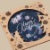 Wooden postcard Happy New Year, 8 x 8 cm, New Year