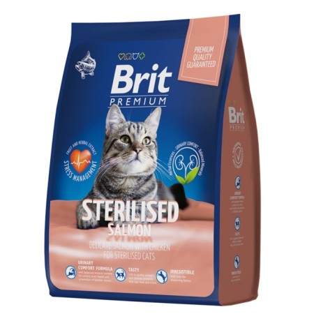 Dry food Brit Premium Cat Sterilized Salmon & Chicken for sterile. cats, salmon/chicken, 400g 93838