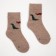 Children's woolen socks "dinosaurs", color mix, size 18