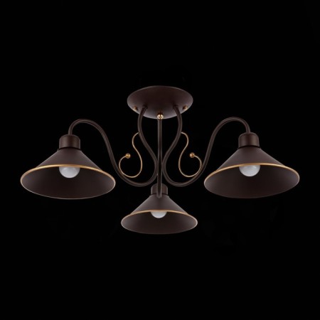 Ceiling EVOLUCE lamp. Sle120402-03. Ciolla. 3x60 watts, E27, 66x66x24 cm, dark -brown color-1