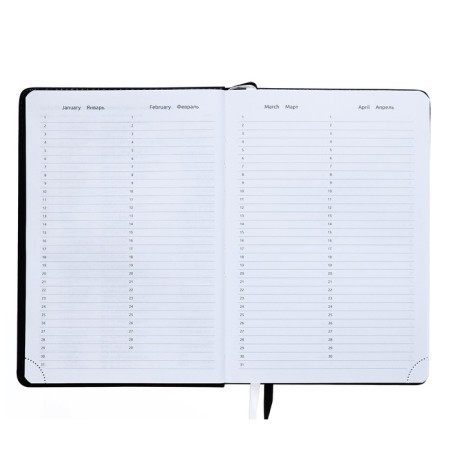 Leduced Diary A5, 160 sheets, Devente.message. Vysia, solid cover of artificial leather, liesse, block 70 g/m2-5