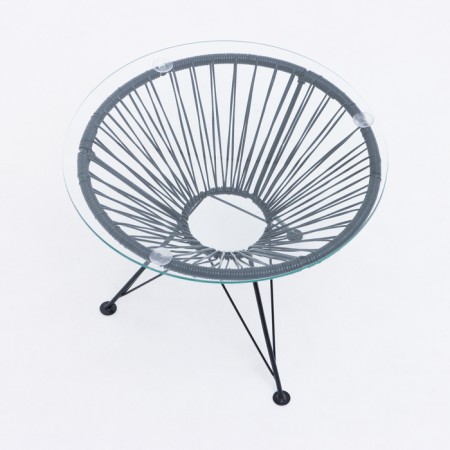 A set of furniture "Shell": a chair and a table, black-6