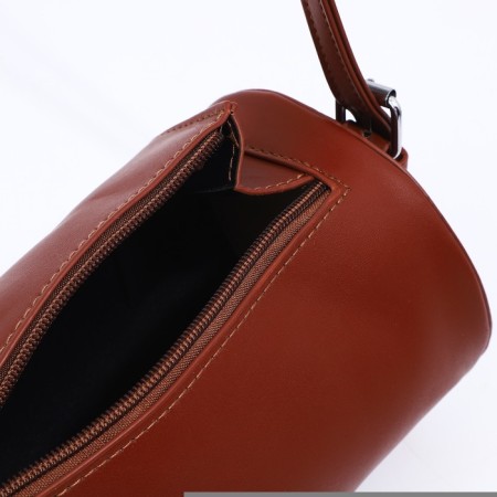 Cross-Bodi Bag on a zipper, brown color-4