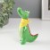 Souvenir Ceramics "Crocodile with a scarf" bright green 9.3x6x16.3 cm