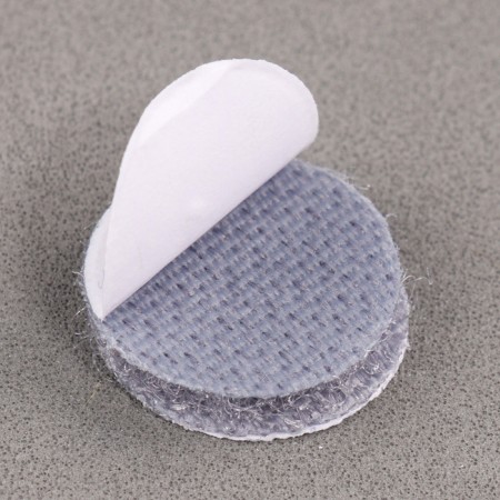 Velcro on a glue basis "Circle", set 55 pcs., Size 1 pc: 1.5 × 1.5 cm, color gray color-5