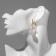 Earrings with pearls "Artemis" different drops, white color in gold