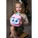 Baby plush backpack for the girl "Hare", with a pocket, 22x17 cm, for the New Year