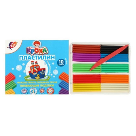 Plasticine floating 10 colors "Baby"-6