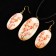 Set: pendant and earrings "Sakura", selenite