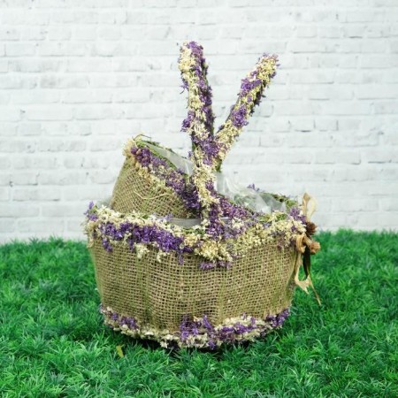 Set of baskets "Bow", 2 pcs, 21 × 21 × 13/29 cm, 17 × 17 × 12/25 cm, grass-2