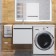Tumbling for the washing machine Uperwood Magenta, 50 cm, suspended, white/graphite, drawer 10666