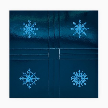 Box for musser cakes "Blue", 17.8 x 17.8 x 6.5 cm, New Year-5