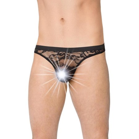 Men's panties Softline collection, lace, black color, size l
