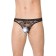 Men's panties Softline collection, lace, black color, size l