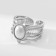 Ring with pearls "bohemia" white color in silver, dimensionless