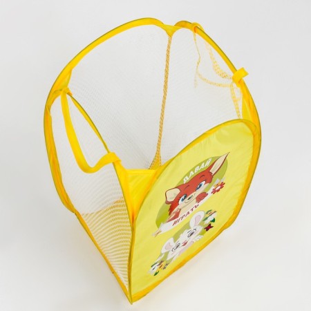 Basket for storage of toe "Let's play", 57 x 34 x 34 cm, yellow-3