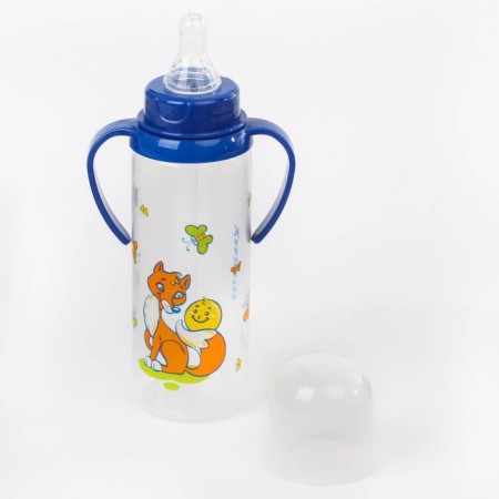 A bottle for feeding Kolobok with handles, 250 ml, from 6 months.-2
