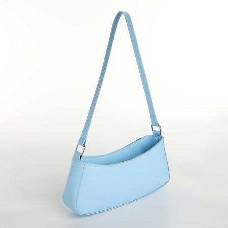 Bag Women's Baget with a zipper, blue color-1