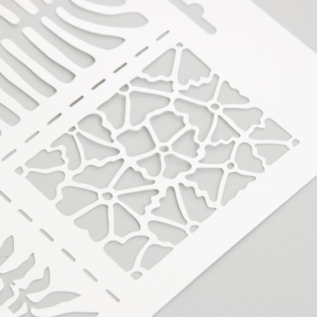 Plastic stencil "Tiles" 16x22 cm-3