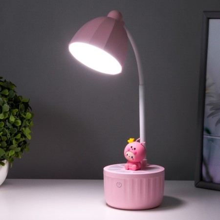 Table lamp "Mini Beetle" LED 3 modes 6.4W USB pink 10x10x37.5 cm Risalux-2